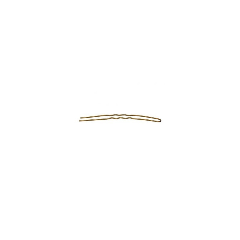 Bobby pins, 75mm, curved, brown 10 pieces