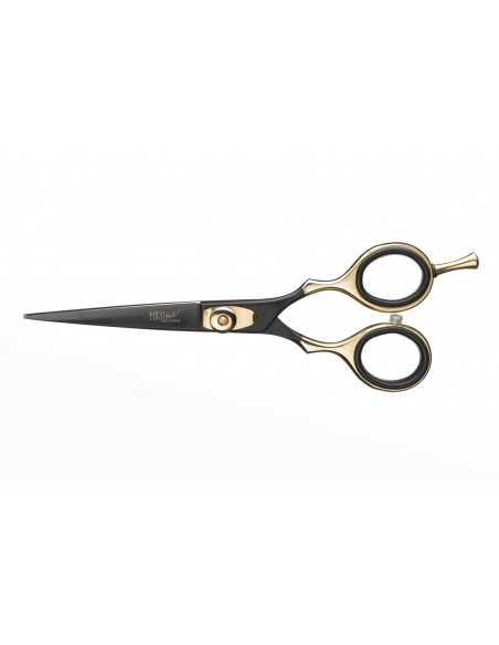 Hairdresser scissors BLACK&GOLDEN 5.5", razor blade