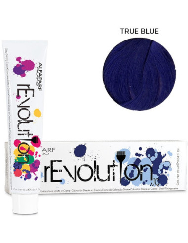 REVOLUTION COLORING CREAM ORIGINALS TRUE BLUE Intensīvi tonējoša matu krēmkrāsa šķipsnu iekrāsošanai un toņa intensitātei 90ml