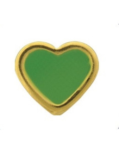 Сережки Сердечки зеленые, пара