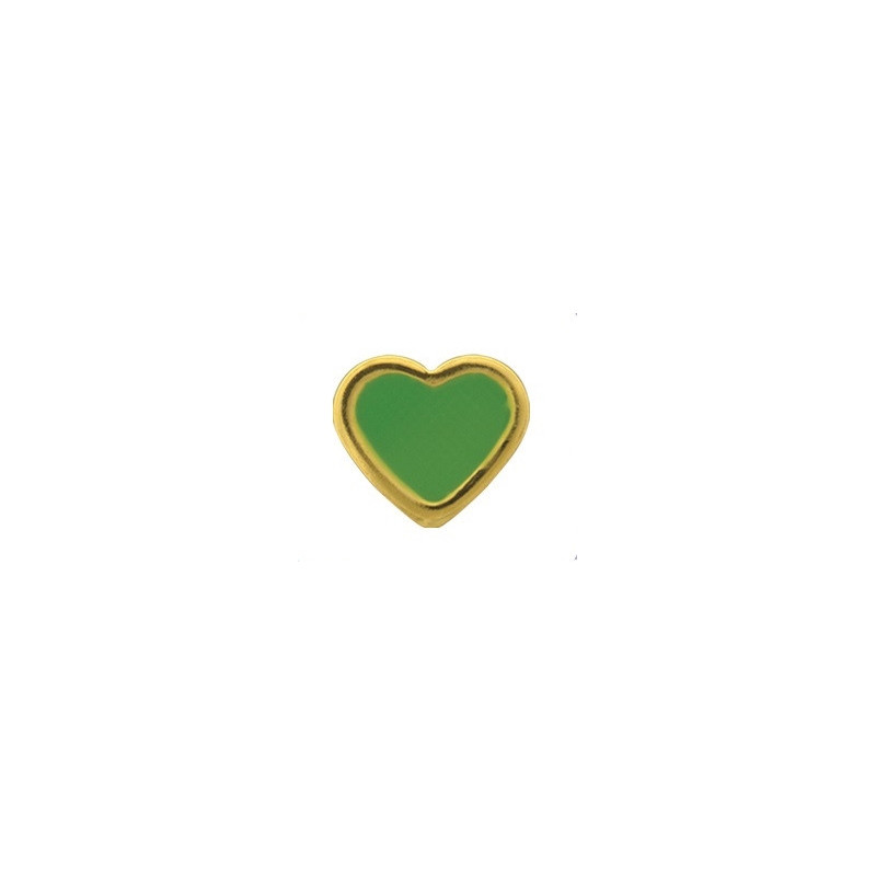 Earrings Hearts green, pair