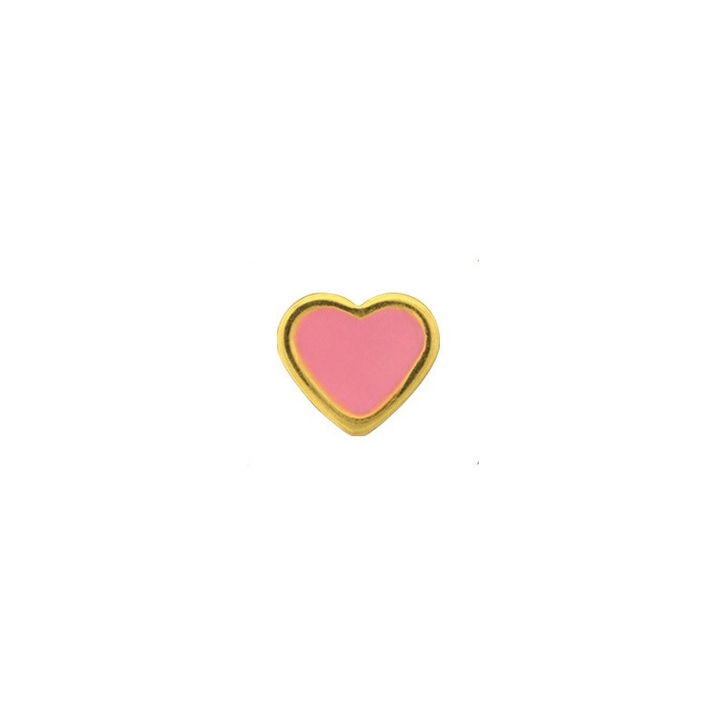 Earrings Hearts pink, pair