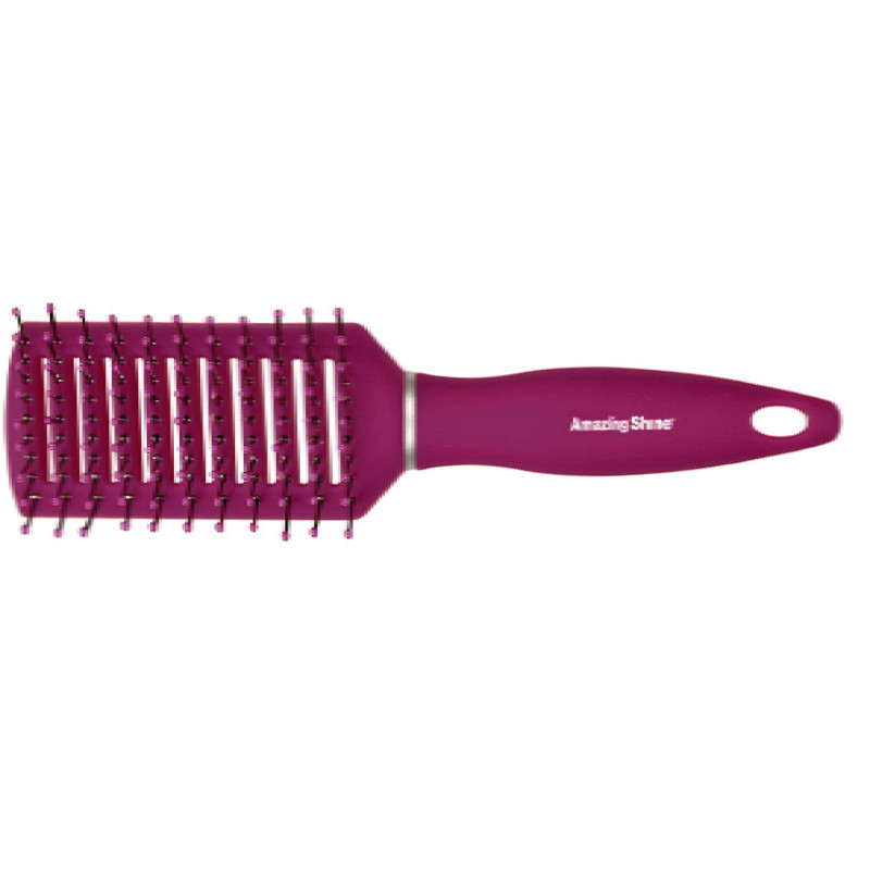 Tunnel brush AMAZING SHINE TUNNEL VENT BRUSH, wild boar bristles - nylon,with ion,  antistatic, With 9 rows