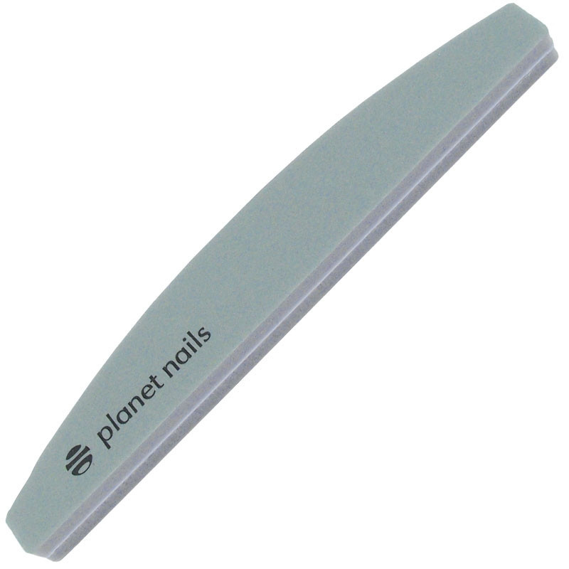 Nail file, 220/280, moonlight, with logo, 1pc.