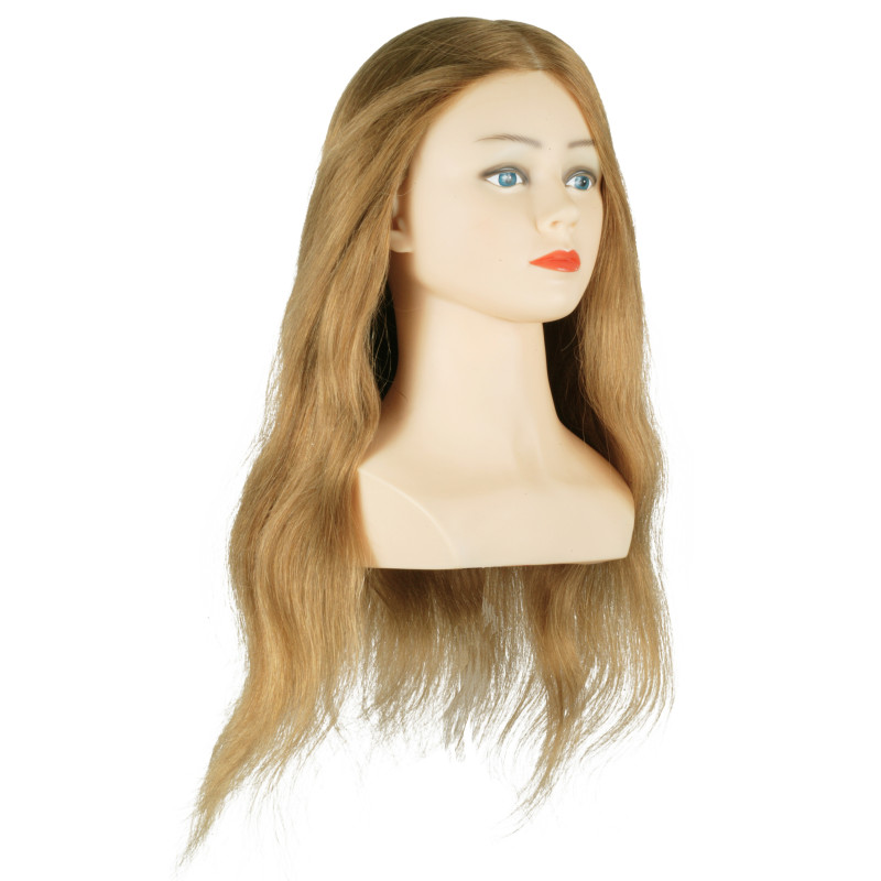 Учебная голова манекена ANAIS, 100% натуральные волосы, 30-45см