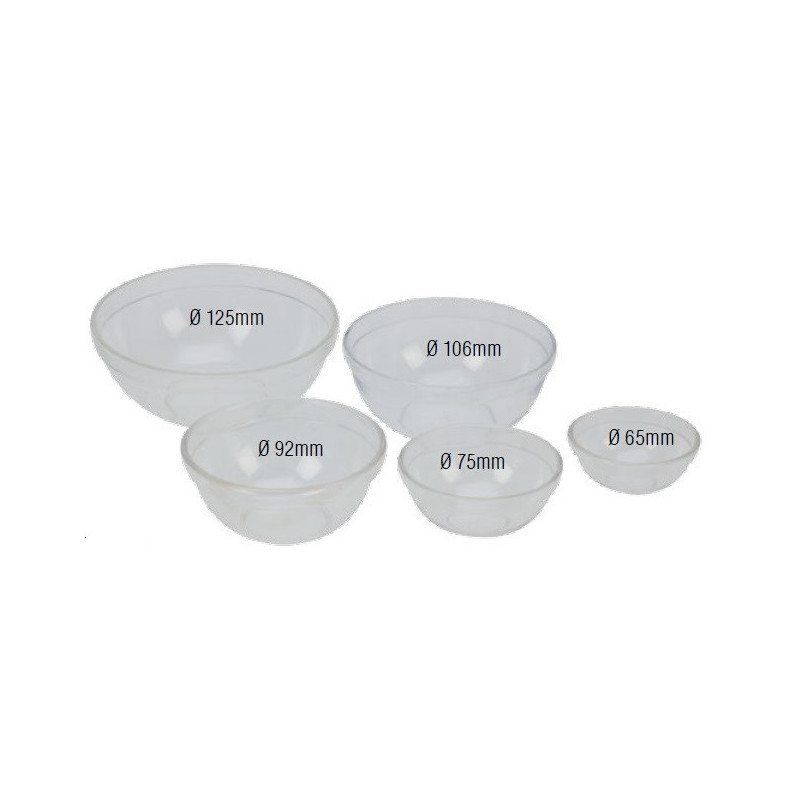 A set of procedures bowls, plastic, transparent, 5pcs / pack.