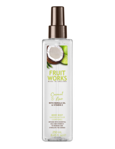 FRUIT WORKS Body Mist Coconut and Lime 250ml