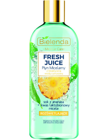 FRESH JUICE Micellar water, pineapple extract, for dull skin, 500 ml