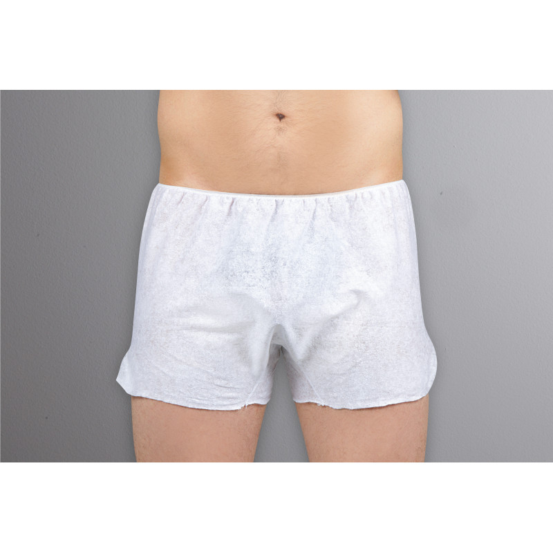 Pants, men's boxer shorts, non woven, white, 1pcs