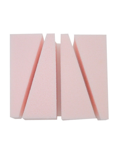 Латексный спонжик для макияжа, треугольник, розовая, 4шт / упак.