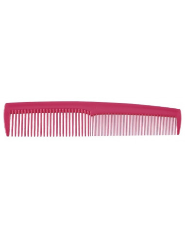 Расческа Easy Proffessional для стрижки  волос с грубыми / редкими и мелкими зубчиками, пластмасовая,  розовая.