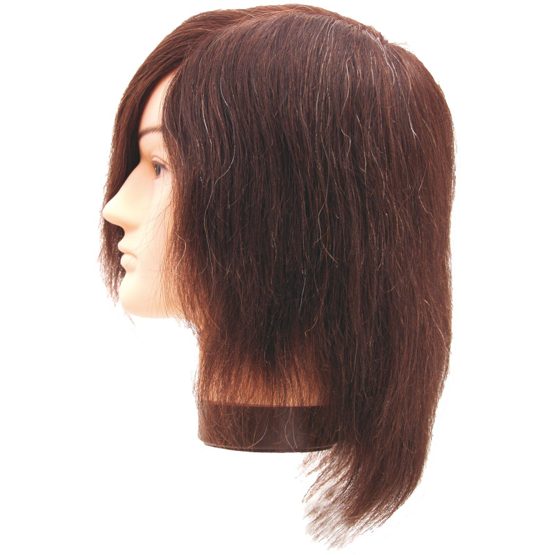 Mannequin head CODY, men, 100% natural hair, 15-18cm
