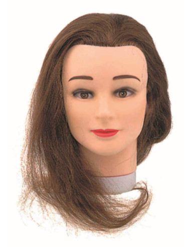 Mannequin head STUDENT, 100% natural hair, 35-40cm