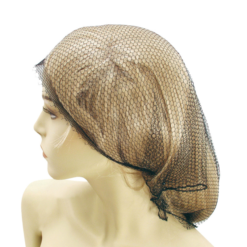 Net for hair,triangular shape,with finished edge,black,1 piece.