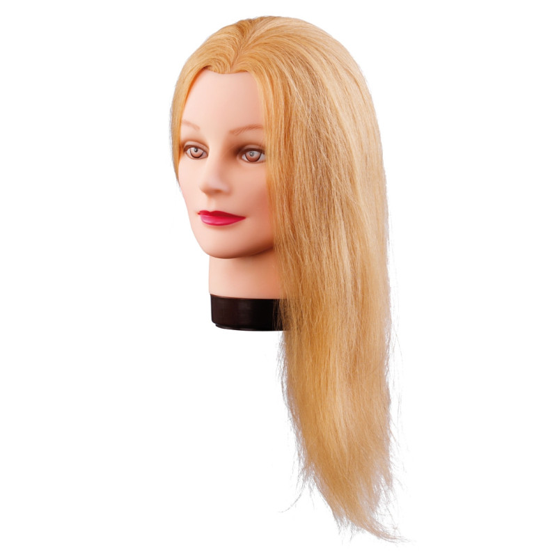Mannequin head LILLY, 100% natural hair, 40cm