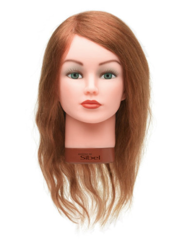 Mannequin head ELEONOR, 100% natural hair, 15-45cm
