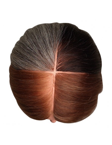 Mannequin head COLORS, 4 colors, 100% natural hair, 15-25cm