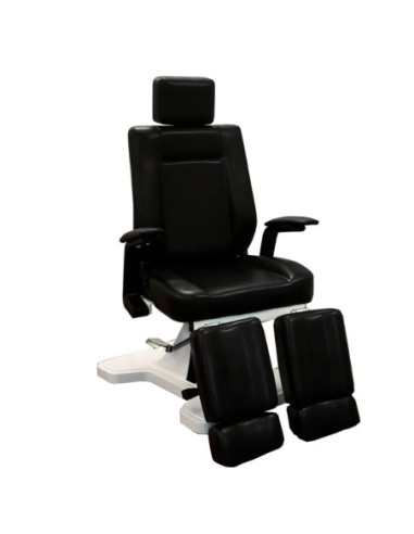 Pedicure chair with swivel legs and backrest in horizontal position Podo-N, black
