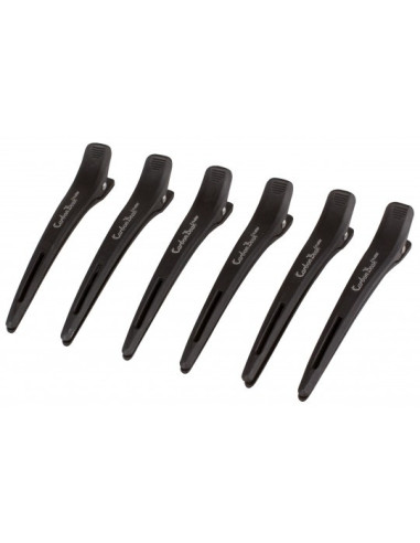 Clips for splitting and pinning hair, carbon, 6pcs. / pack.
