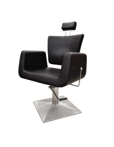 Hairdresser customer chair Texas, smooth leather