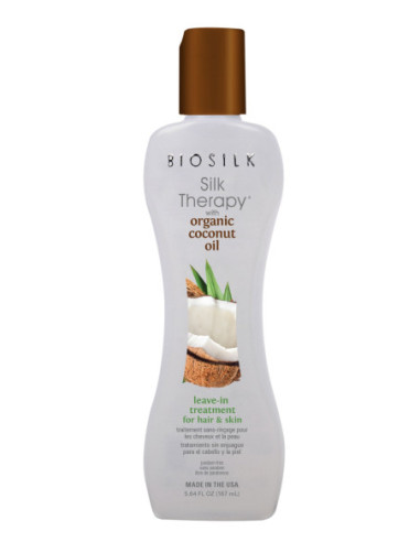 BIOSILK SILK Therapy matu zīds ar organisko kokosriekstu eļļu 167ml