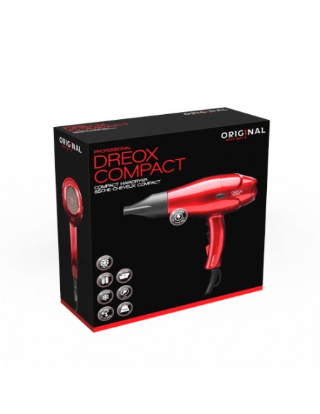 Фен Оригинальный Dreox Compact, красный, 2000 Вт