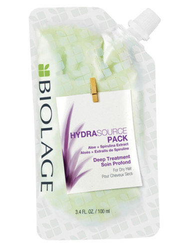 BIOLAGE HYDRASOURCE DEEP TREATMENT PACK HAIR MASK FOR DRY HAIR 100ML