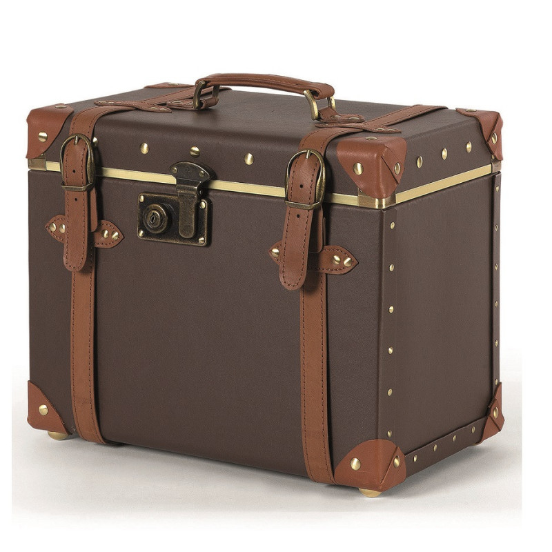 Suitcase bag for craftsmen, 23cm x 29cm x 36cm, dark brown