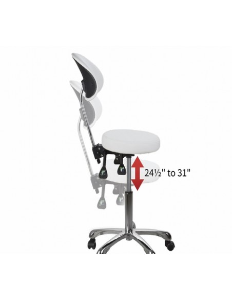 Meistara krēsliņš ar 4 regulācijas mehānismiem un ergonomisku atzveltni Comfort, balts