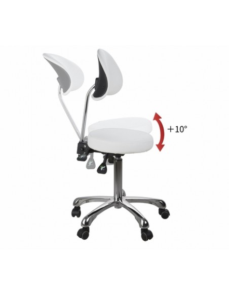 Meistara krēsliņš ar 4 regulācijas mehānismiem un ergonomisku atzveltni Comfort, balts