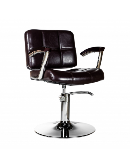 Frizieru klienta krēsls Los Angeles, brūns