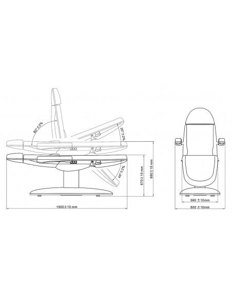Beauty bed with 3 motors Cosmo