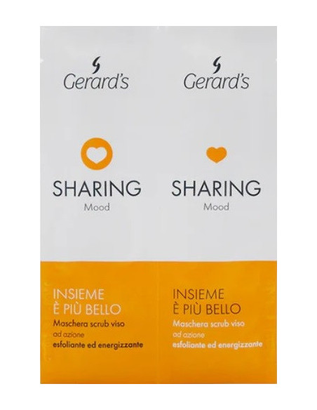 Gerard's SHARING MOOD exfoliating facial mask scrub with bamboo microgranules and jojoba oil for smoother skin, 6 × (2 × 10 ml)