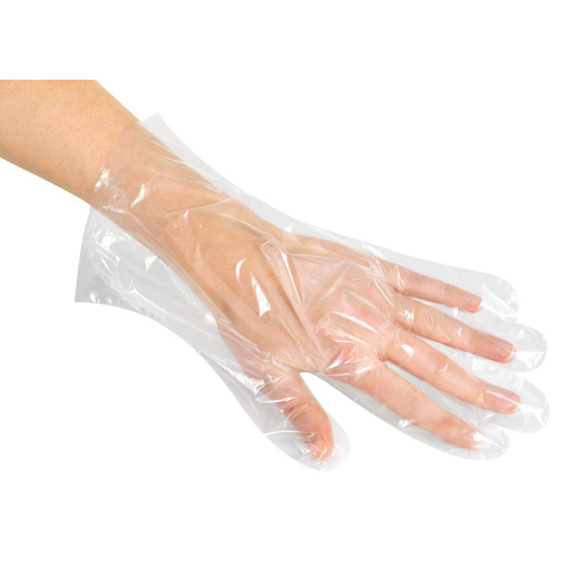 Gloves, disposable, women's, smooth, 24x30 cm, 24pcs. / pack