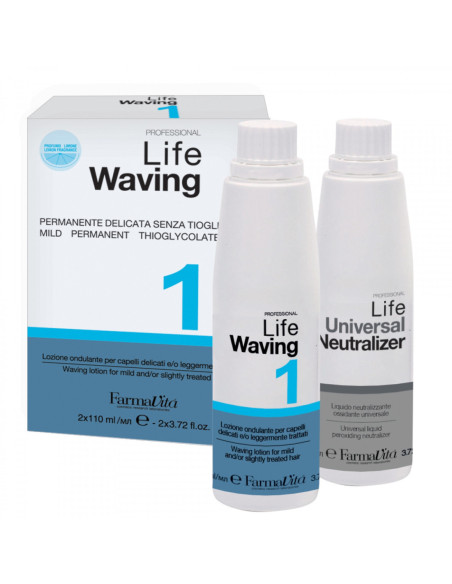 LIFE PERM - LIFE WAVING 1 - биозавивкa для натуральных и окрашенных волос (2x110мл)