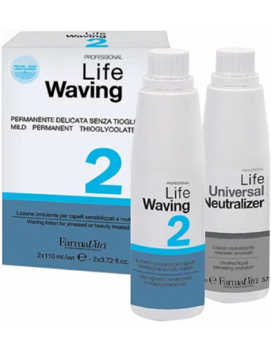 Life Waving – биозавивкa Для «пережженных» и пористых волос (2x110мл)