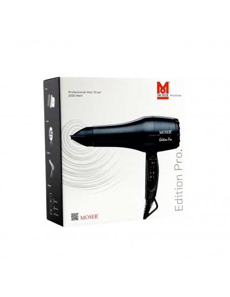 MOSER Edition Pro 2 professional hair dryer with 3 heat settings, 2000 W