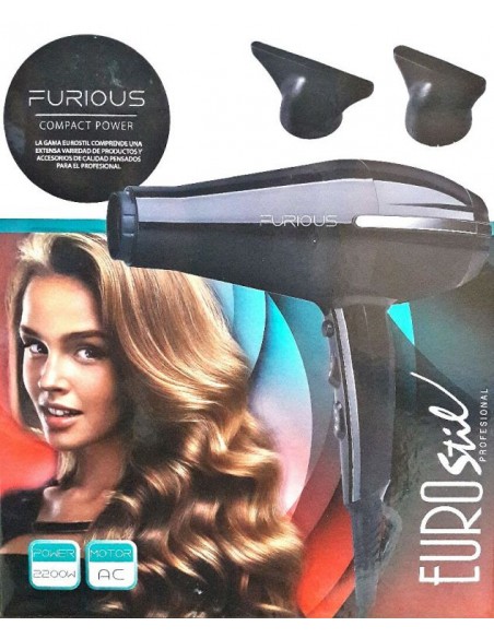 Fēns FURIOUS (joni, keramika, turmalīns), 2200W