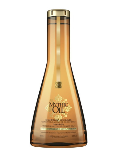 Barojošs, eļļas saturošs šampūns smalkiem un vidēji bieziem matiem. L'Oreal Professionnel Mythic Oil Osmanthus &amp, Ginger Oil