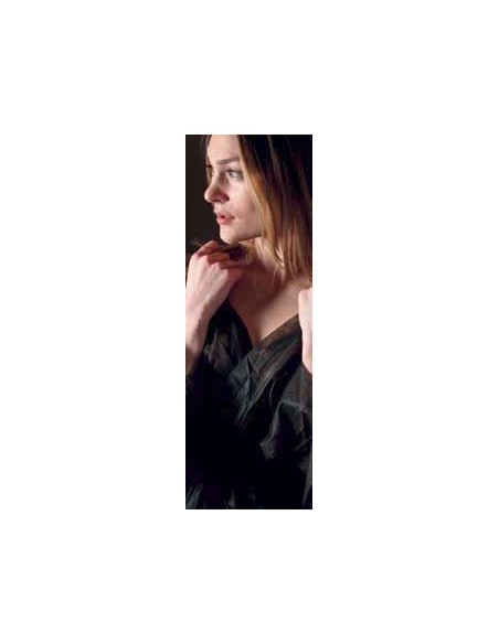 Kimono with pocket ECO, non-woven material, black, 100pcs.