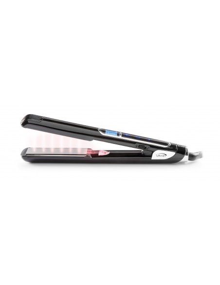 Professional hair straightener Ultron Mach Plus Glam Edition,  titanium plates, black