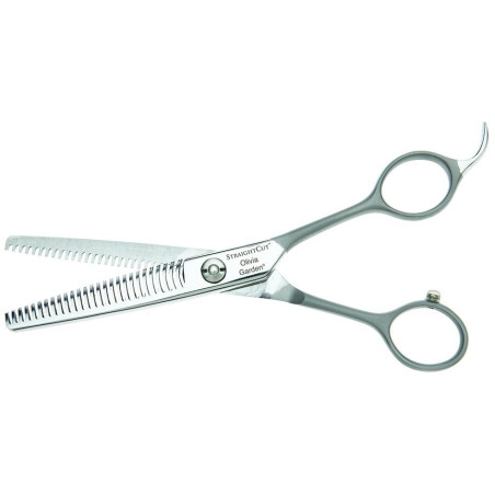 OLIVIA GARDEN Thinning scissors STRAIGHT CUT, double blade 6", 27 teeth