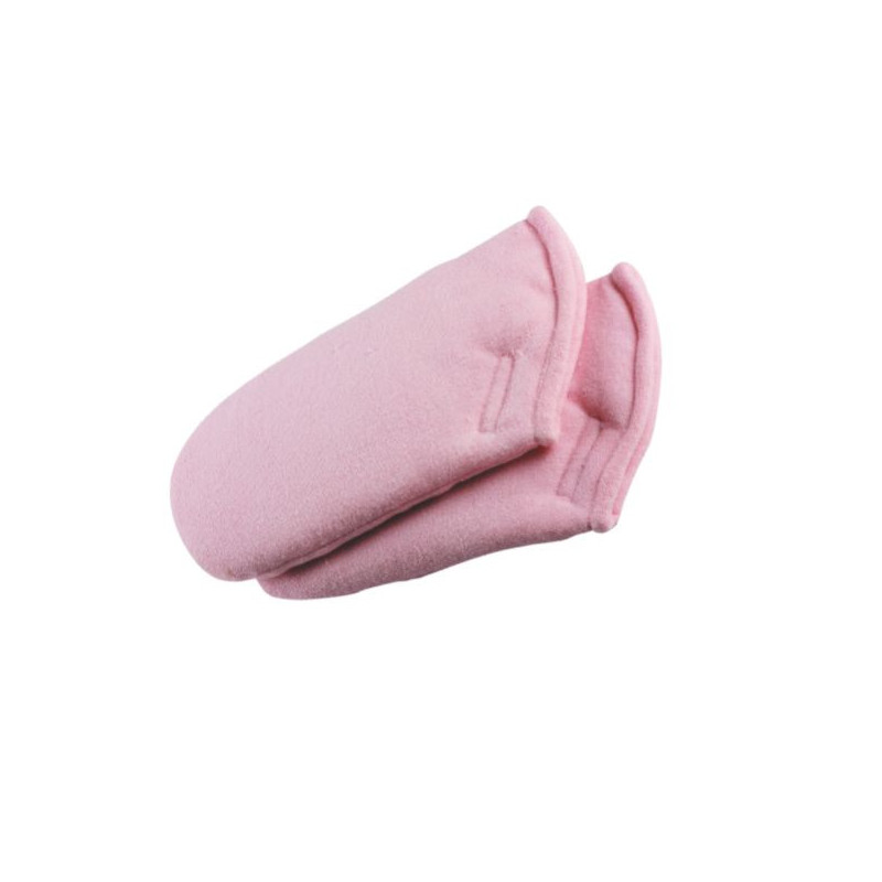 Kokvilnas cimdi parafīna procedūrām, 1 pāris, rozā krāsā