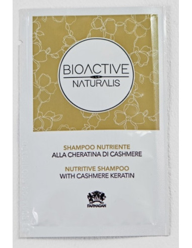 BIOACTIVE NATURALIS Šampūns matu mirdzumam, barojošs, ar kašmira keratīnu 7ml