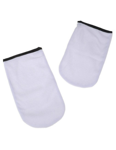 Terry gloves for paraffin procedures, white, 1 pair
