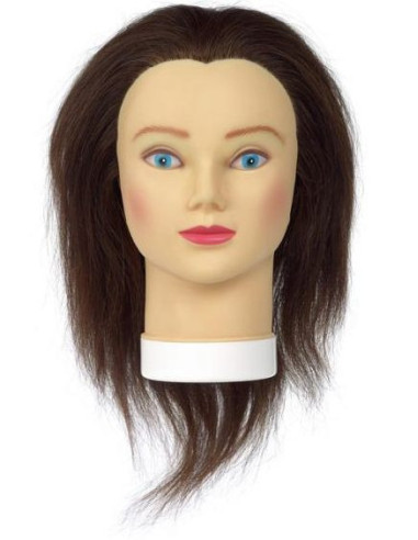 Mannequin head Charlotte, 100% natural hair, 15-35cm