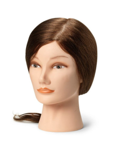 Mannequin head KELLY, 100% natural hair, 35-40 cm