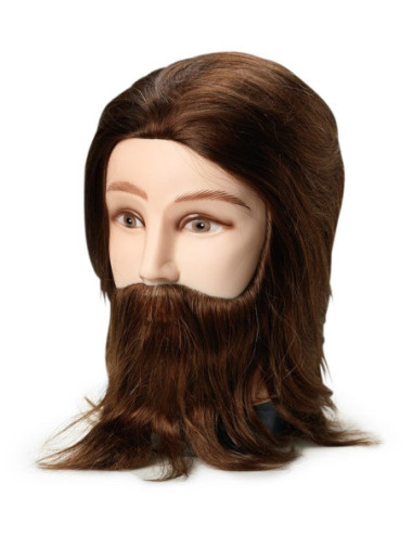 Mannequin head JOSH, men, 100% natural hair, 20cm