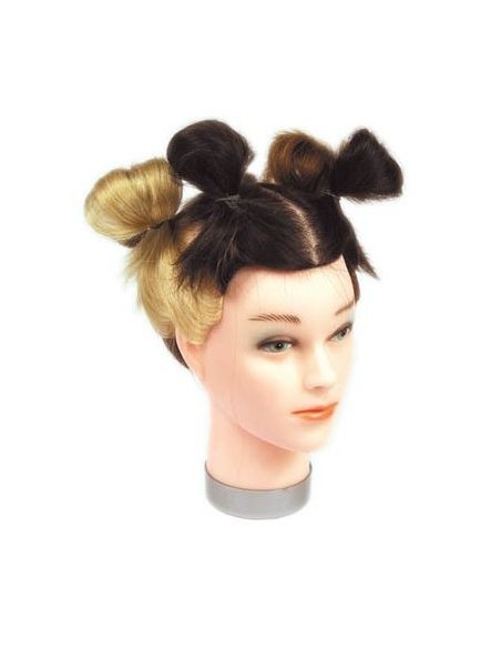 Mannequin head CINKOL with 5 colors of hair, 100% natural hair, 20-25cm