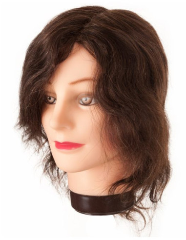 Manekena galva DONNA, 100% dabīgi mati, 20-30cm